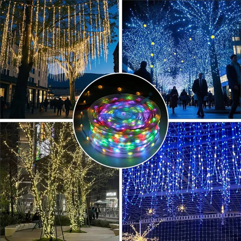 WS2811 3Pin 12V Smart Girlande LED-Leuchten Cuttable Programmierbare wasserdichte App/Musiksteuerung für Home Party DIY DMX LED-String