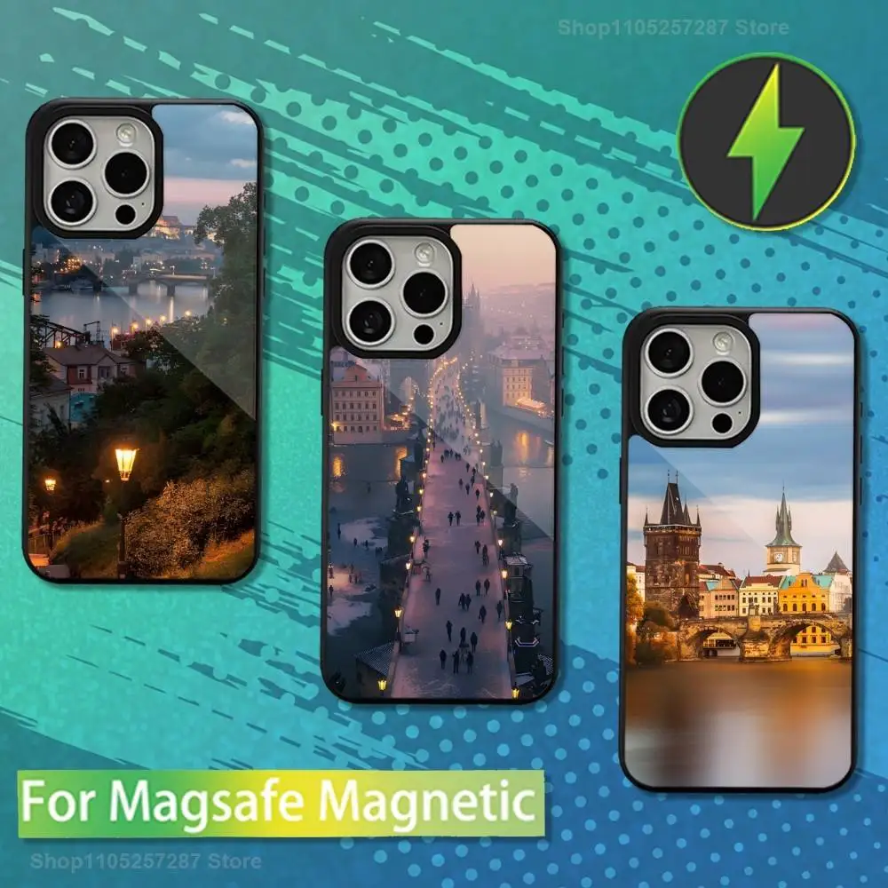 

Republic Czech For iPhone 15,Mini,13,Max,11,12,Pro,16,17,14,Plus,For Magsafe,Magnetic Wireless Charging Case