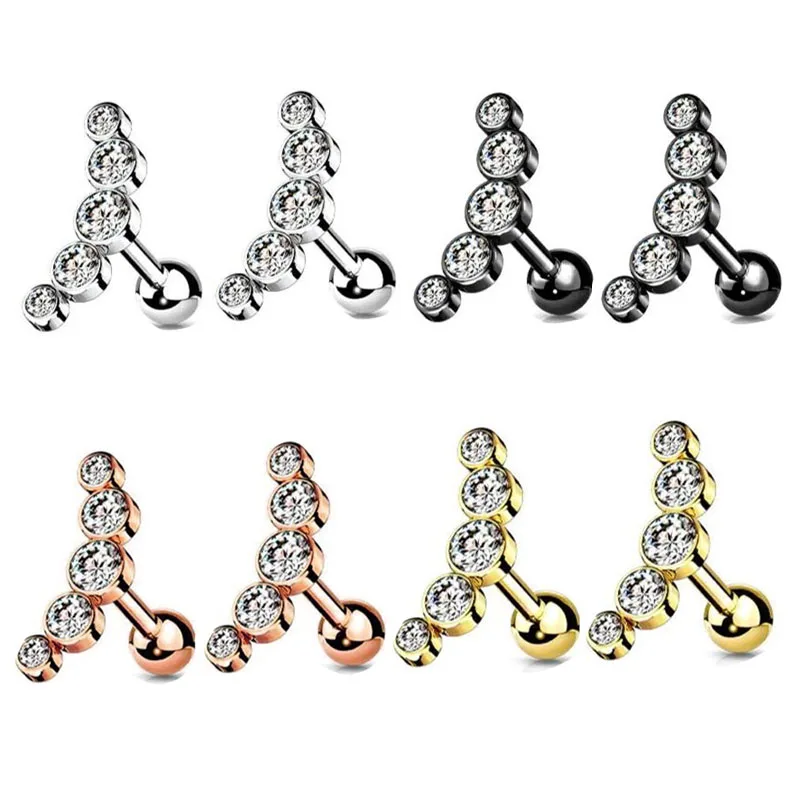 brincos de cartilagem de para homens e mulheres tragus daith ear bar small ear studs preto prata ouro qualidade superior atacado aco inoxidavel 01