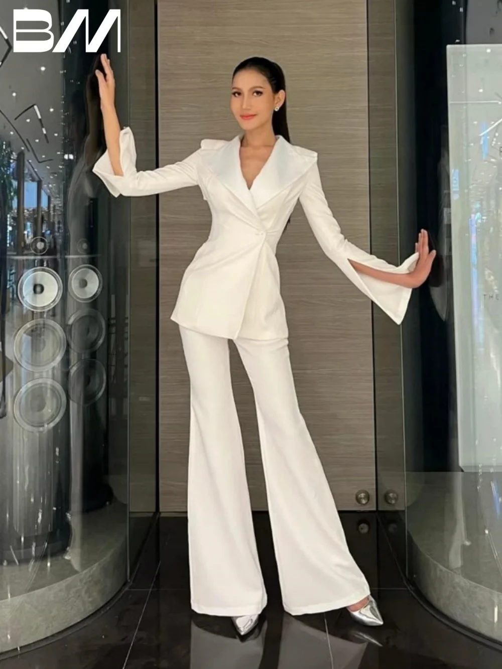 

Charming White Suit For Bride 2025 Classic Solid Women Suit Pant Formal Business Suits Wedding Guest Suit Customized for Office