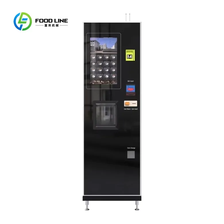 Customized 24 H Coffee Vending Machine Touch Screen Automatic Brewing Multi-Flavor Vending Device