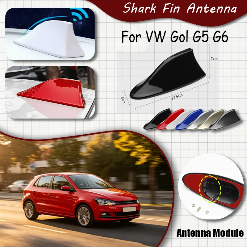 For VW Gol G5 G6 Shark Fin Antenna, FM Signal Booster, Waterproof Radio Antenna, FM/AM Super Aerials car antenna