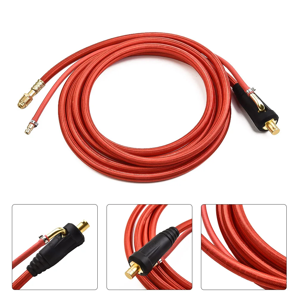 

Integrated Red Hose Cable Wire for WP26 Quick Connect Tig Welding Torch Suitable for Argon Welding Applications