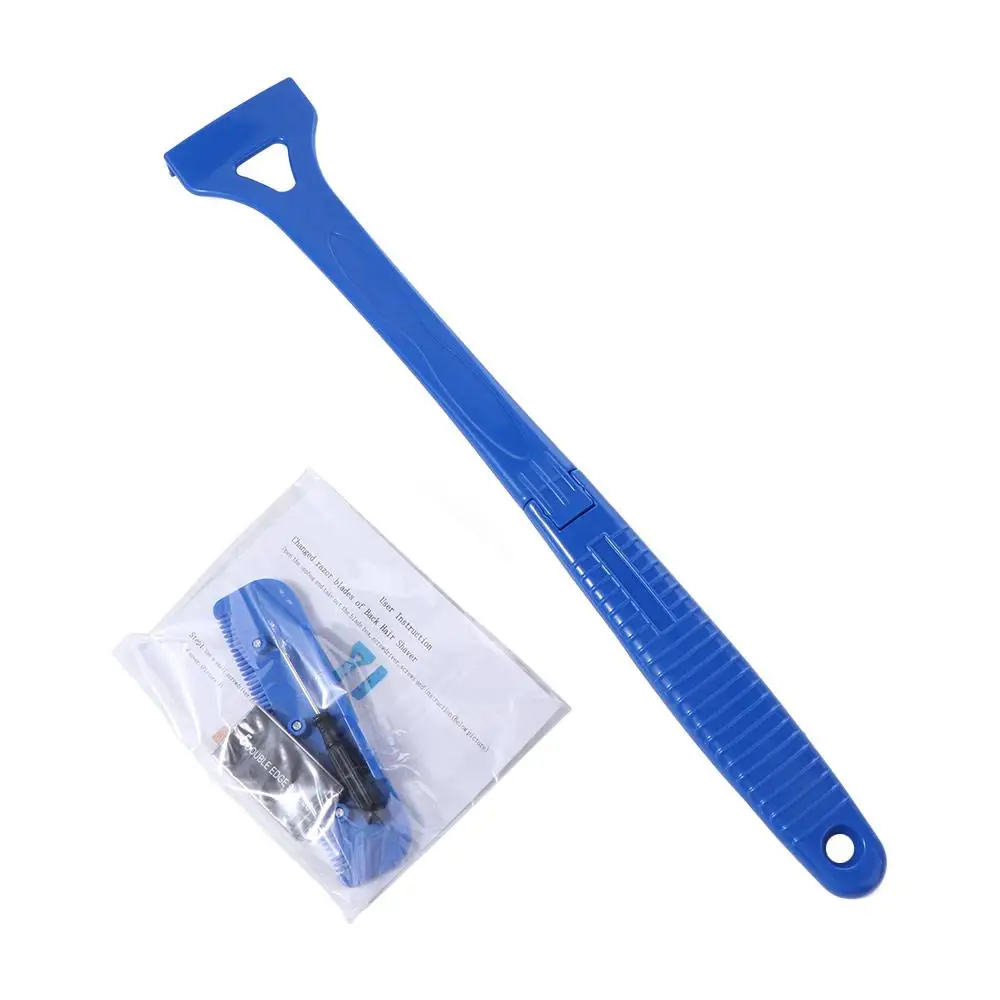 

Folding Men Back Shaver Long Handle Wet or Dry Brushing Back Hair Trimmer Replaceable Blades Hanging Hole Leg Razor Home