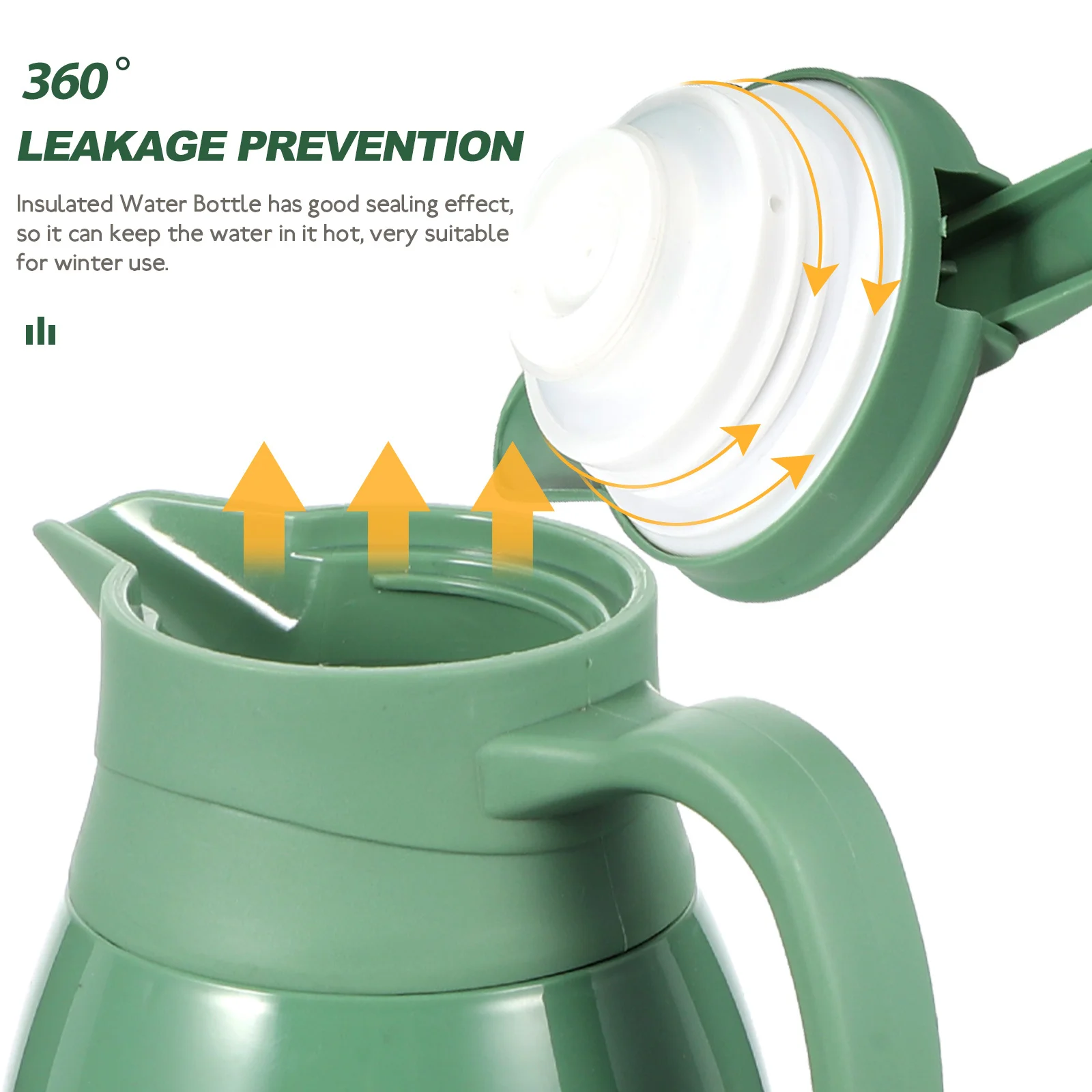 

Insulated Water Bottle 1000ml Large Capacity Vacuum Kettle Hot Water Container Handle for Camping Vacuum Insulated Kettle