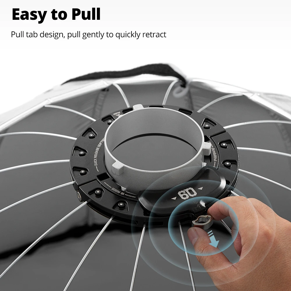 Ambitful Q9-60 60 سنتيمتر Q9 سلسلة سوفت بوكس جديد بسرعة الافراج عن مكافئ عميق سوفت بوكس العسل شبكة ل بوينز جبل فلاش مصباح ليد