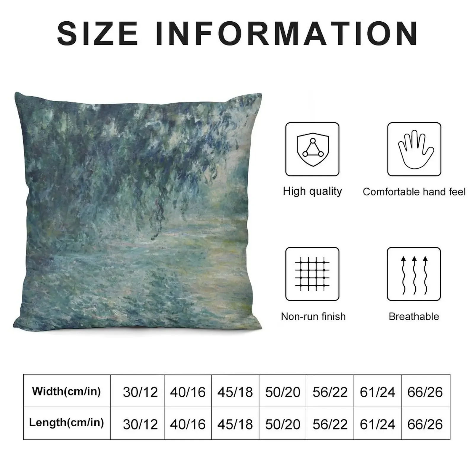 Claude Monet - Morning on the Seine Throw Pillow Pillowcases Bed Cushions Luxury Pillow Case pillow