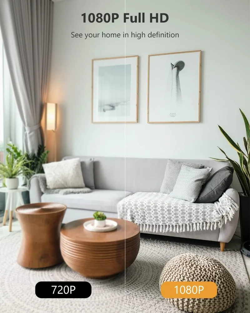 كاميرا مراقبة 1080P لمراقبة الأطفال مع رؤية ليلية، صوت ثنائي الاتجاه، كاميرا داخلية تعمل بالواي فاي مع تطبيق، تعمل فقط بشبكة واي فاي 2.4 جيجاهرتز