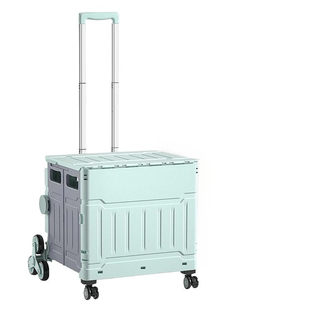 

Outdoor Camping Shopping Cart Crate Rolling Foldable Multi-functional Stair Climbing Cart Shopping Cart Portable Hand Trolley