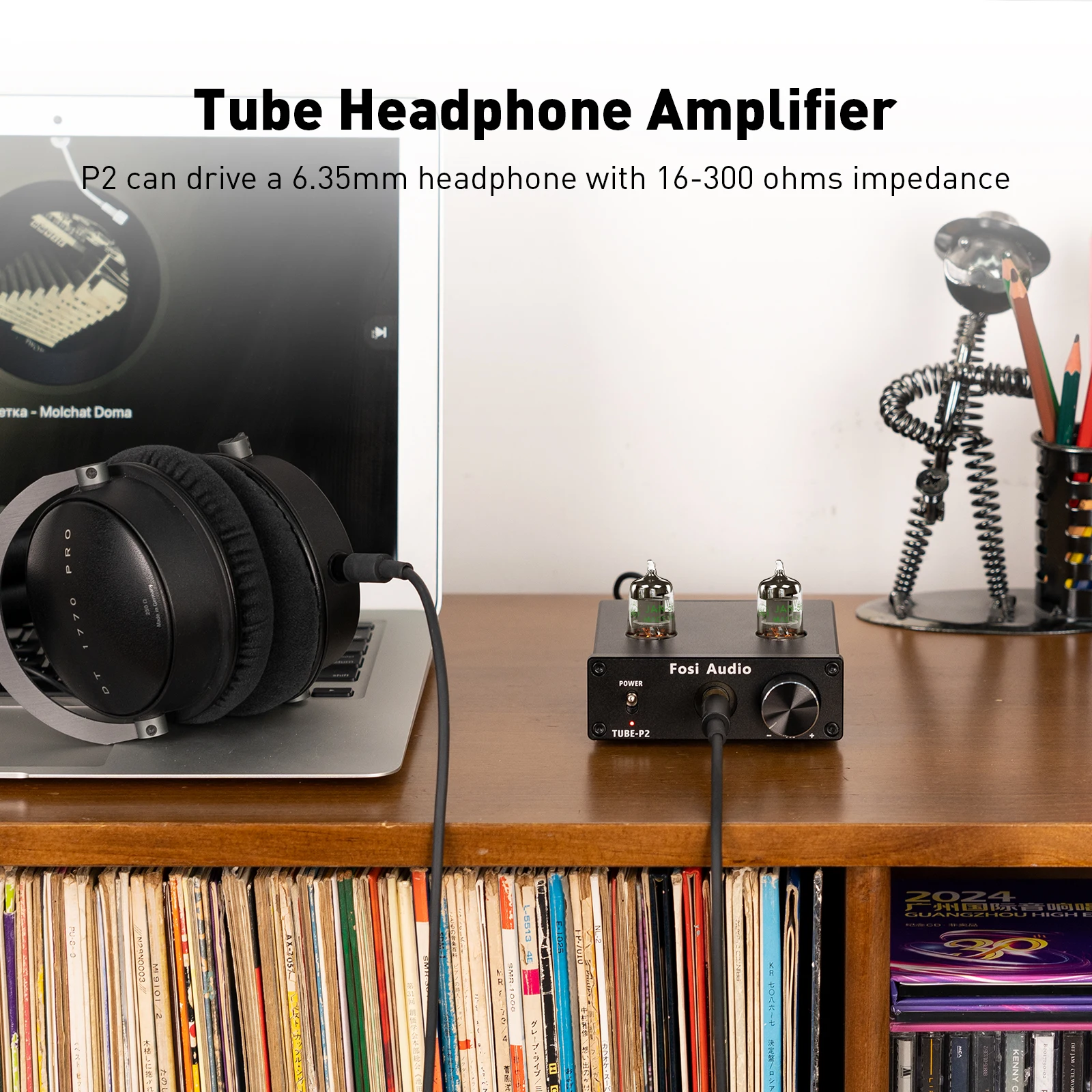 Fosi Audio P2 amplificateur de casque Portable intégré ampli à Tube sous vide Mini Audio stéréo HiFi avec faible bruit de terre pour casque