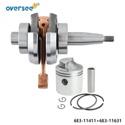 Oversee 6E3-11400--00 6E3-11631-00-98 Outboard Motor Part Crankshaft Piston Connecting Rod For Yamaha 2 Stroke 5Hp