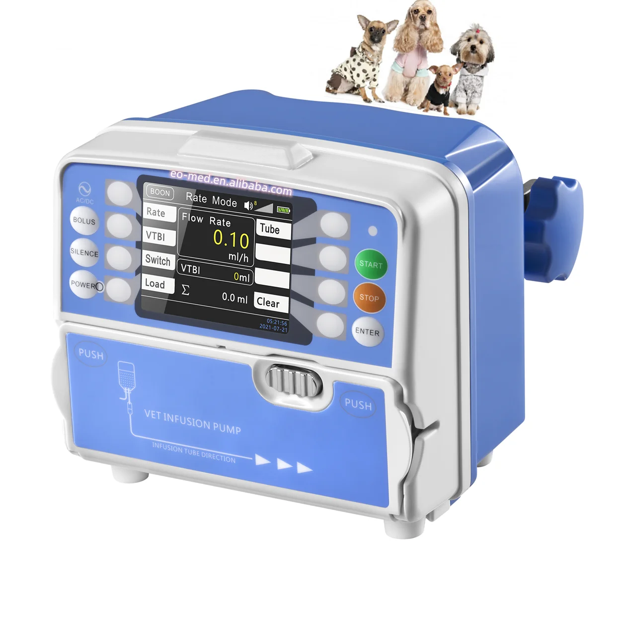 

Cheap Price Veterinary Infusion Pump Vet Syringe with IV Fluid Therapy for Animals EO-100VET