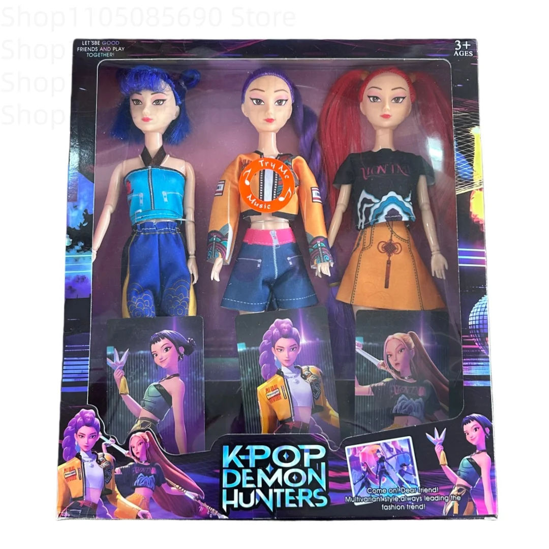 Neue Musik Stil Kpop Dämonen Jäger Anime Figur Rumi Mira Zoey Action Figur Cosplay Puppe Kawaii Geschenk für Kinder Geburtstag Party