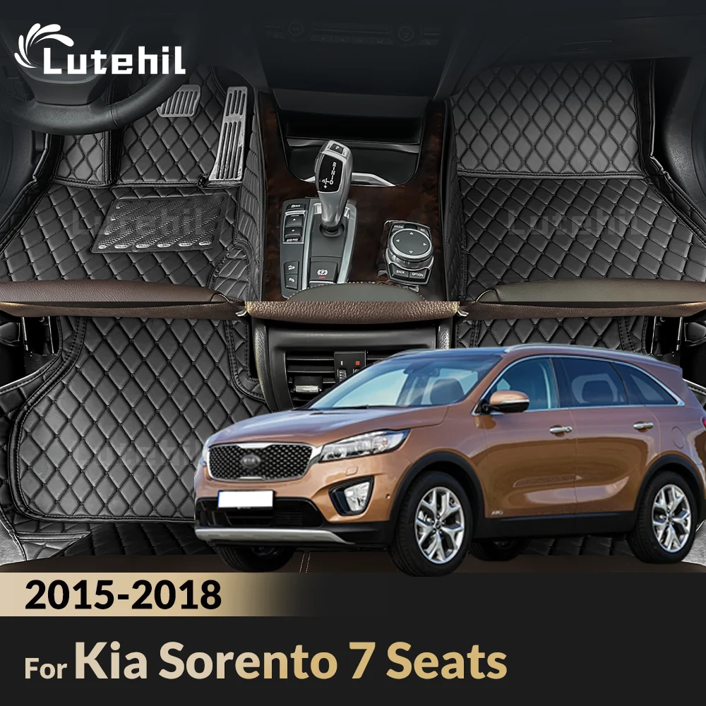 

Для Kia Sorento 7 мест 2015 2016 2017 2018 Lutehil автомобильные коврики для ног автомобильные ковровые покрытия аксессуары для интерьера