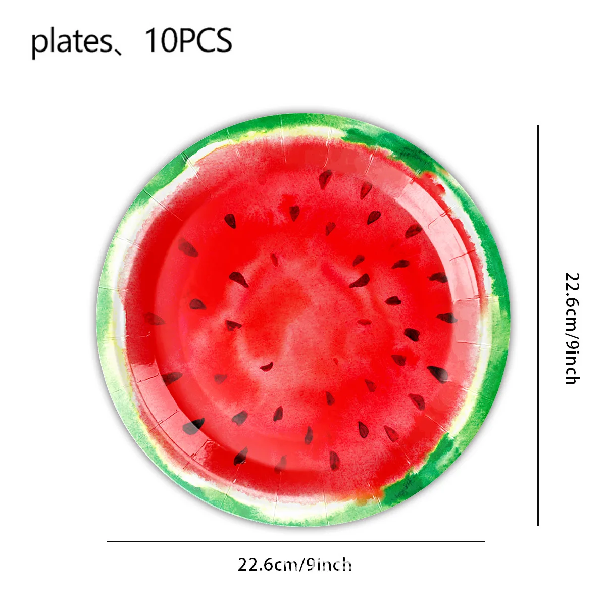 Watermelon Party Tableware Disposable Napkins Paper Plates Cups Summer Girls 1st Birthday Baby Shower Watermelon Party Supplies