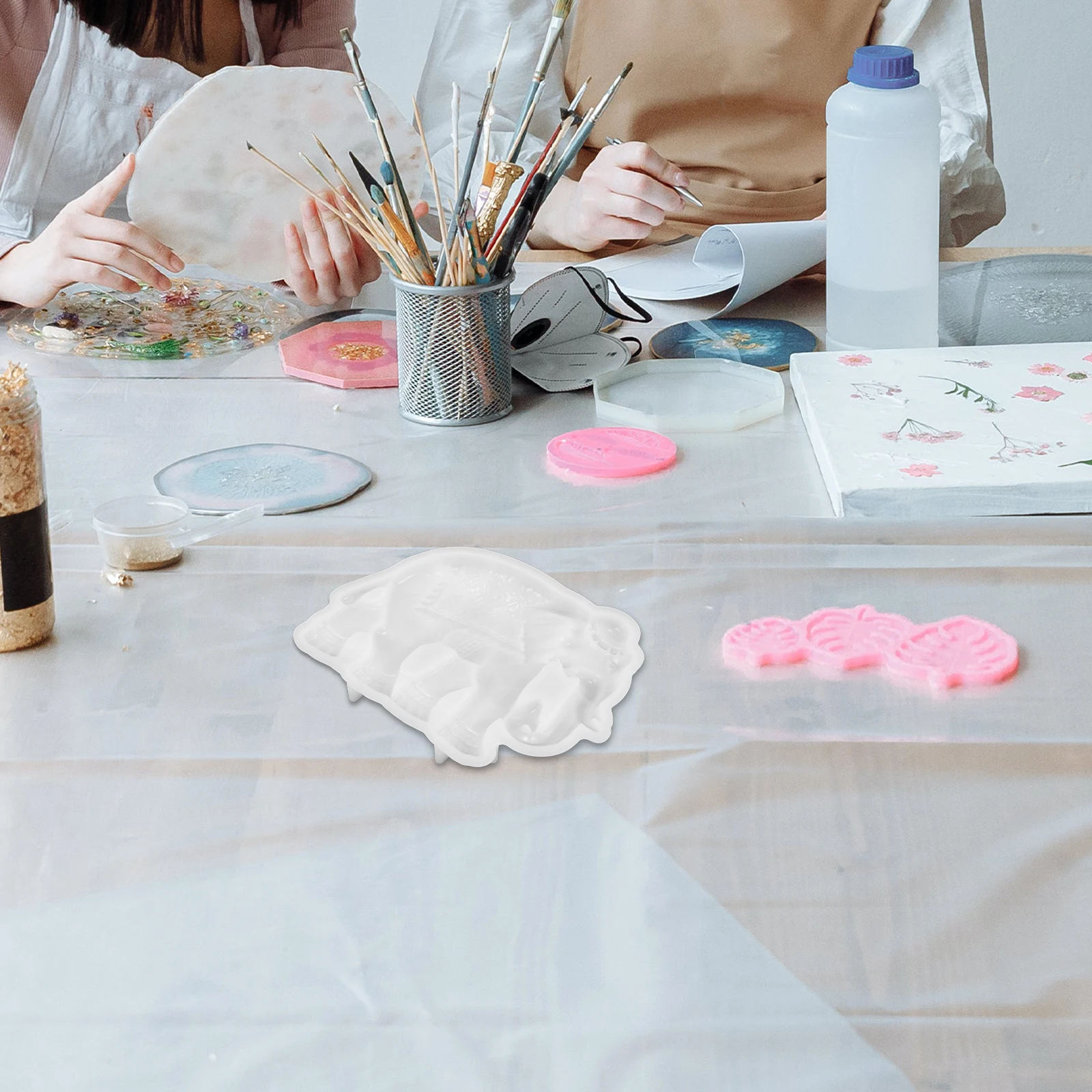 

Creative 3D Elephant Wall Hanging Silicone Mold Resin Clay Plaster DIY Pendant Casting Tool Flexible Durable Jewelry Crafting