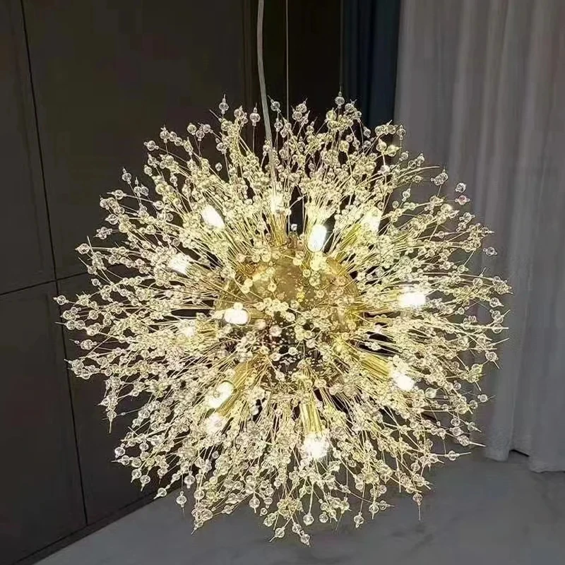 Lámpara de araña de cristal para comedor, bombilla LED colgante de diseño nórdico, decoración moderna para el hogar, lámparas de techo para sala de estar y dormitorio