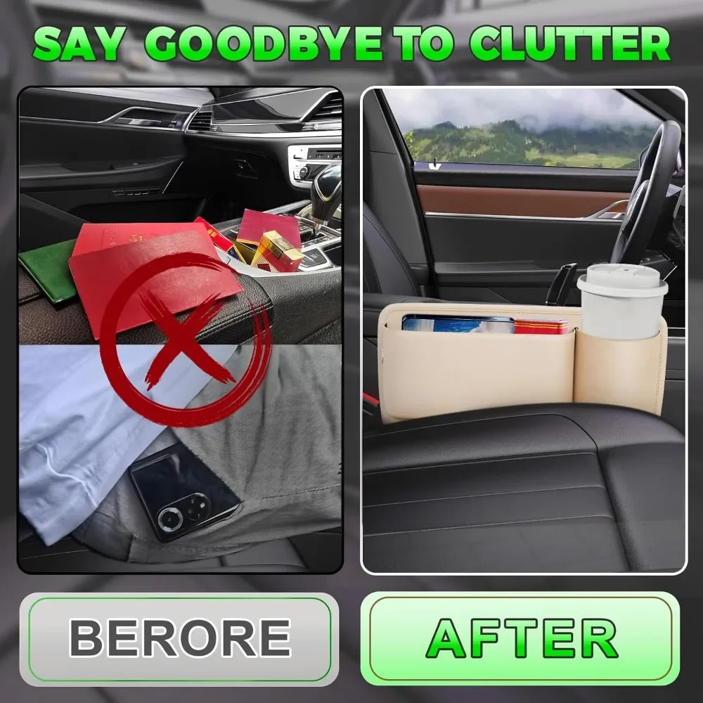 car seat gap filler,car leather cup holder gap bag,universal seat gap organizer, adjustable car seat storage box, for phones gla