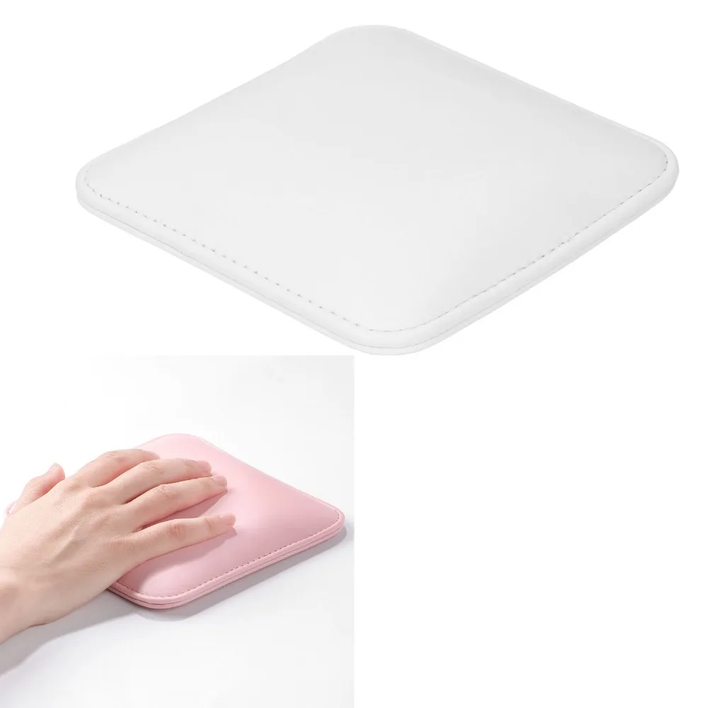 PU Leather Manicure Elbow Pad Soft Comfortable White Nail Art Rest Pad Elastic Salon Arm Support Beauty Shop Auxiliary Supply