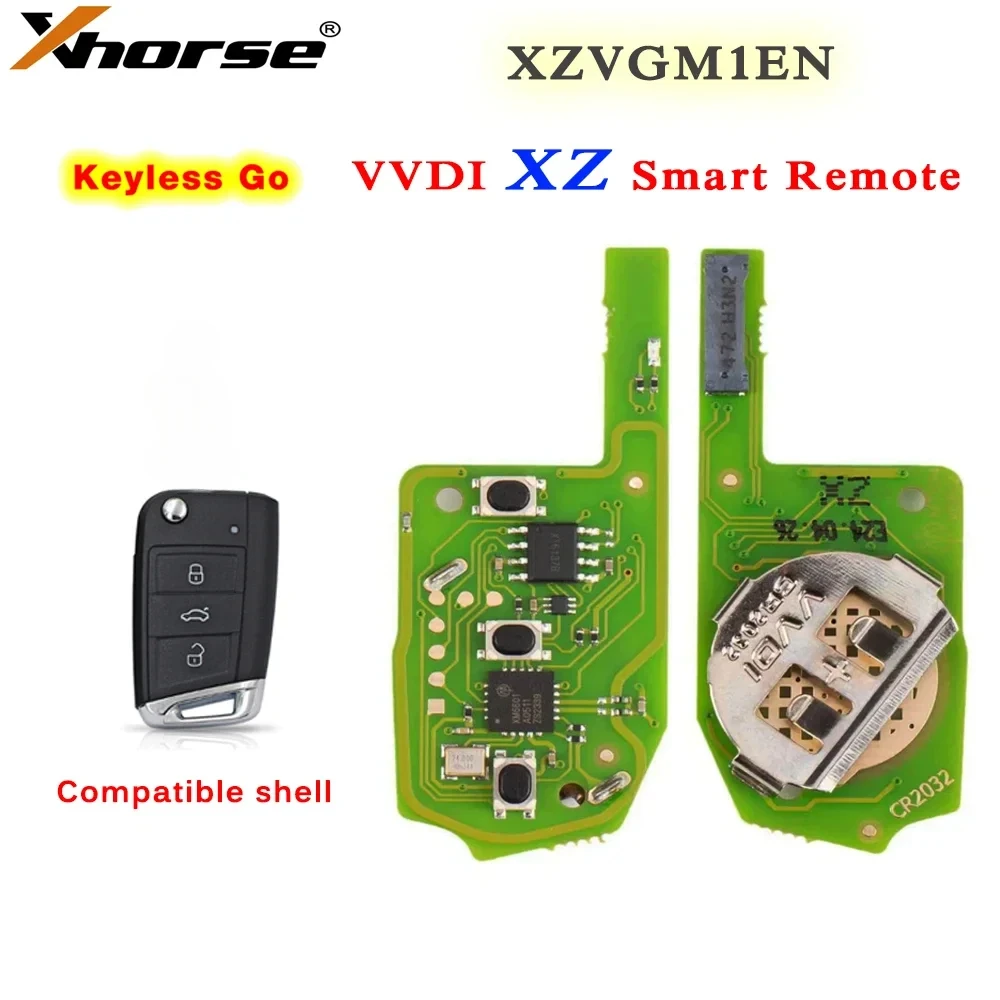 Xhorse Universal XZ Series Smart Remote Car Key PCB XZVGM1EN 3 Buttons for V-W MQB Models with XT27B Chip Inside