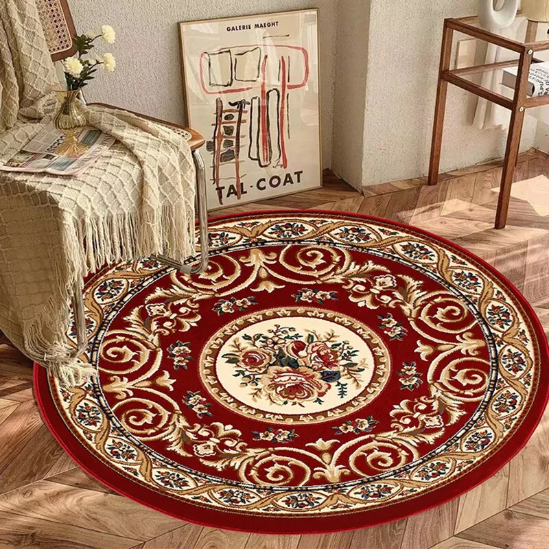 LMM,retro ethnic style round living room dining room carpet balcony hanging basket bedroom bedside blanket