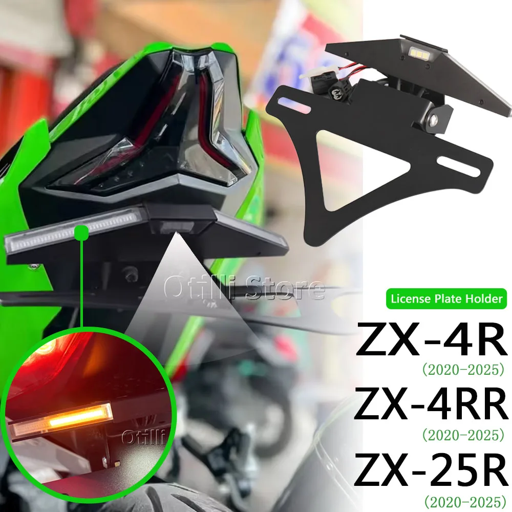

For KAWASAKI NINJA ZX25R ZX4R ZX-4R ZX4RR Rear Tail Tidy Fender Eliminator License Plate Holder ZX 25R 4R 4RR ZX-25R 2020-2025
