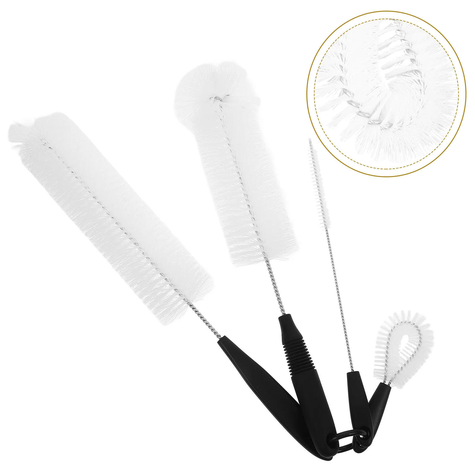 

4 Pcs Cup Brush Bottle Scrubber Washing Sink Coffee Cleaning Washer Nylon Brushes for Small