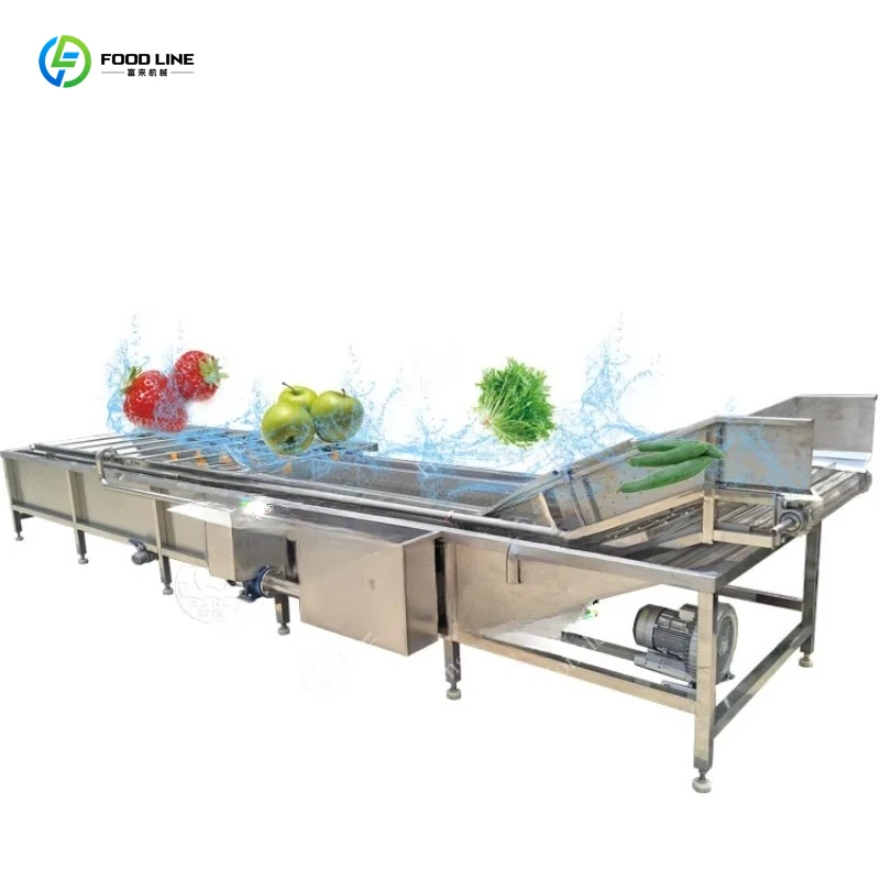Customized Automatic Bubble Cleaning Machine Fruit Vegetable Red Dates Bean Sprouts Sorting Washing Drying Production Line
