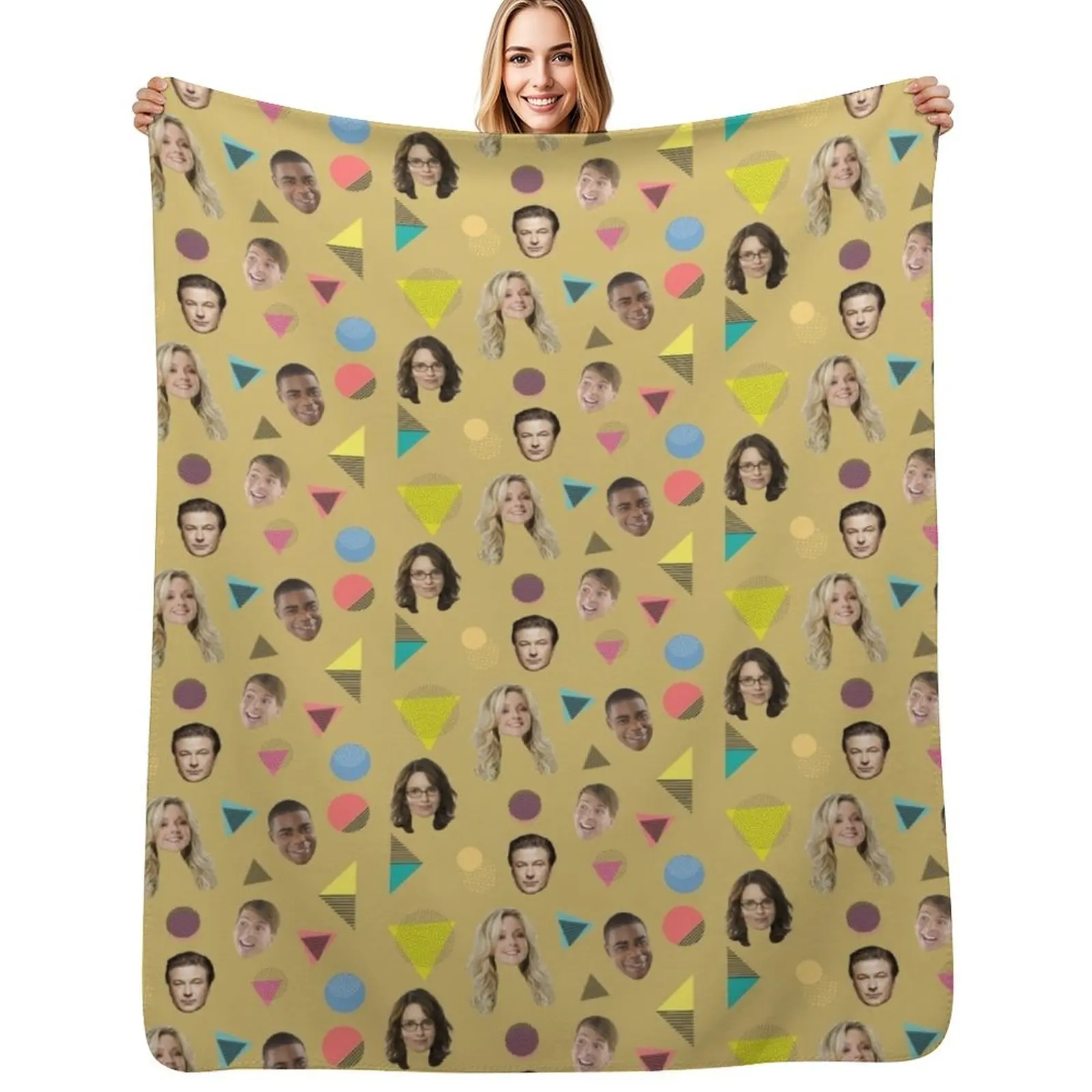 30 rock pattern Throw Blanket Cozy Home Blanket Gift for Christmas Holiday