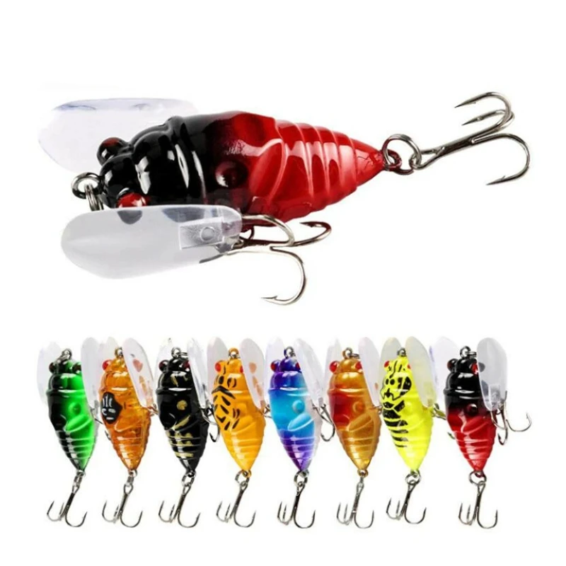 4cm 5.5g Bionic Iscas  Artificial Wobblers Crankbait Pesca Insect Pike Tackle Simulation Cicada Hard Fake Bait Fishing Lure