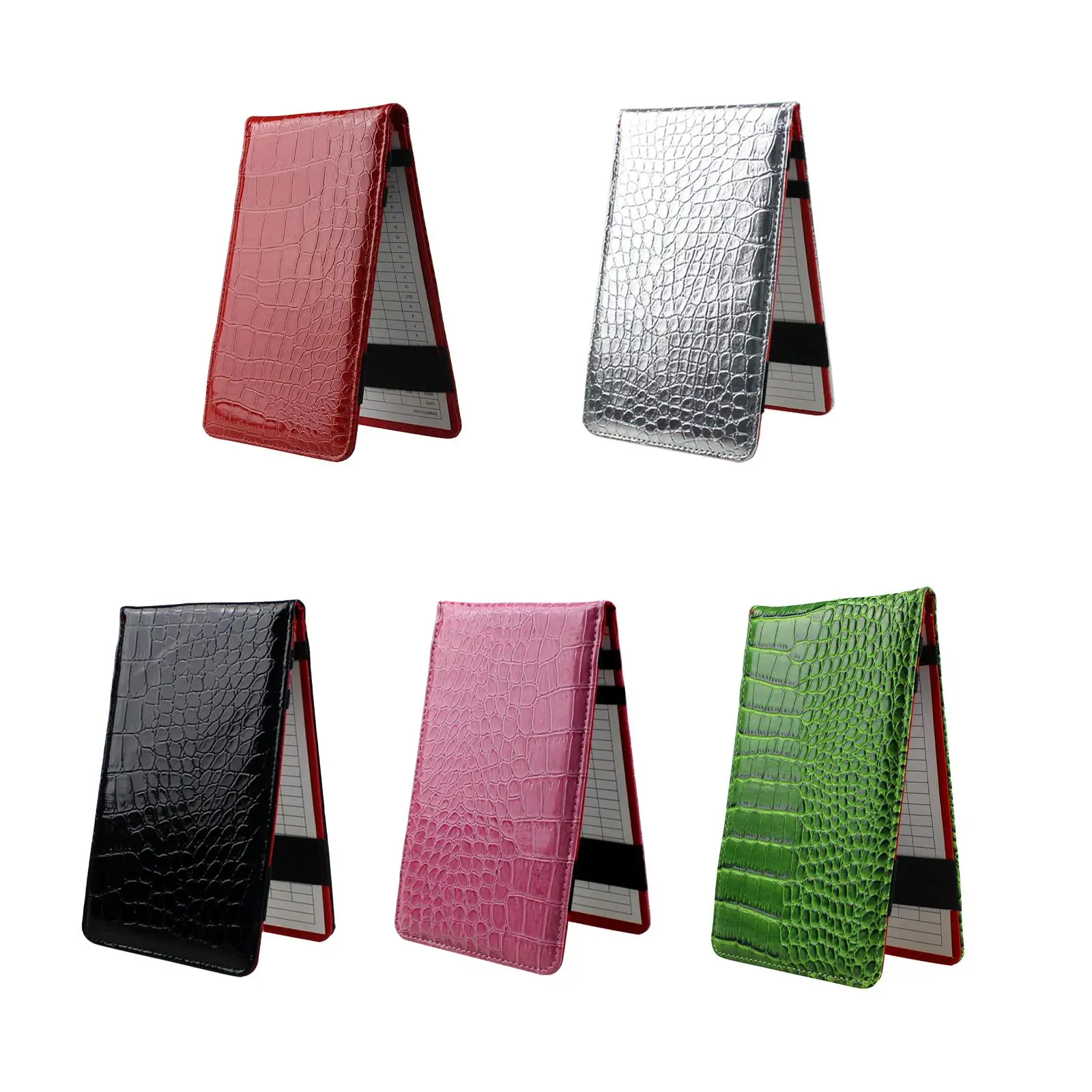 PU Leather Golf Scorecard Holder Yardage Book Cover Multifunctional Sturdy Lightweight 18x11cm for Men Women