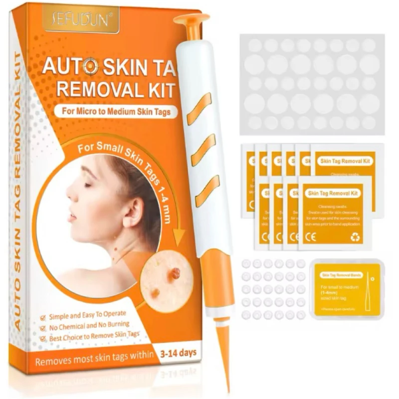 

3 In1 Painless Auto Skin Tag Mole Wart Removal Kit Cleaning Tool Care Body Wart Dot Treatment for 1-4mm Beauty Health Hot Sale