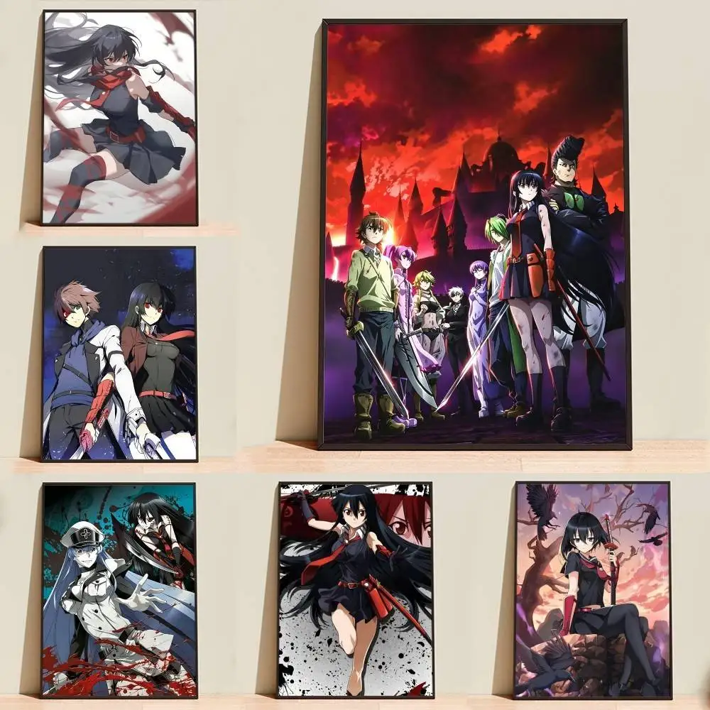 Anime A-Akame ga Kill Poster Wall Art Print Decorative Mural Home Decor Gift Unframed Customizable