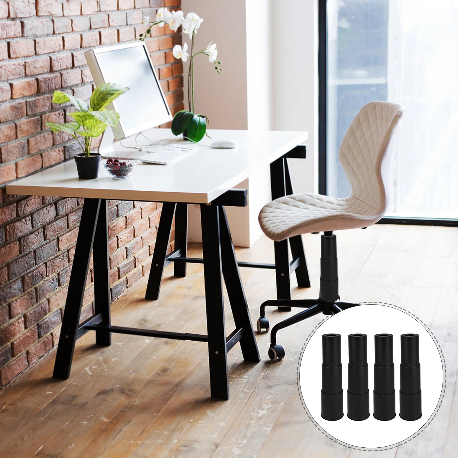 

4pcs Office Gas Lift Cylinder Dust Plastic Protection For Gaming Chair Accessories 10Cm Telescoping Gas Lift Cover