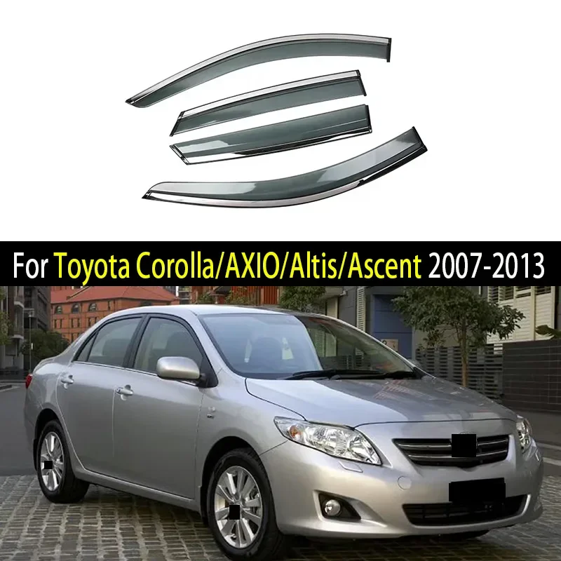 Car Window Visor For Toyota Corolla E140 E150 AXIO Altis Ascent 2007~2013 Deflectors Window Rain Guard Weathershield Rain Guard