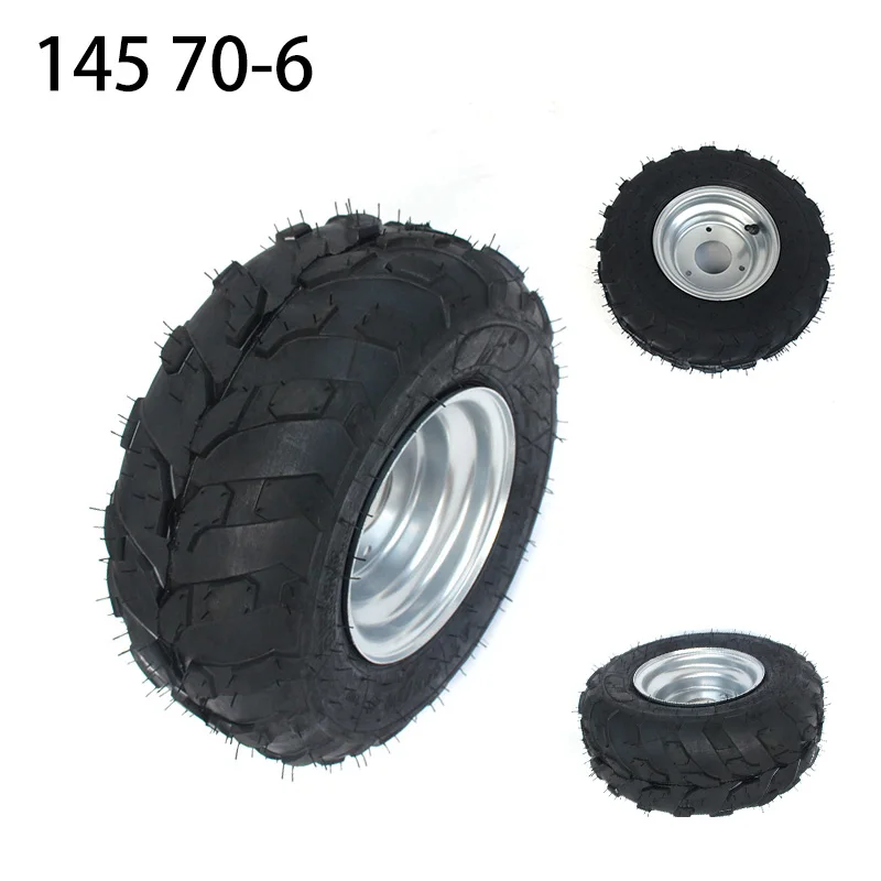 6 Inch Rim  145/70-6 Off Road Wheel Tire Fit For 49cc 50cc 110cc Electric ATV Scooter Buggy Go kart Bike Vehicle Parts