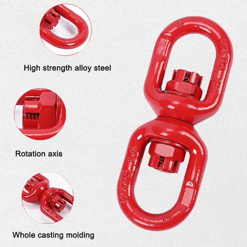 الصف 80 مزدوجة العين كرين رفع سلسلة حلقة دوارة العالمي متناظرة الدورية حلقة سبائك الصلب مزورة رفع حلقة دوارة