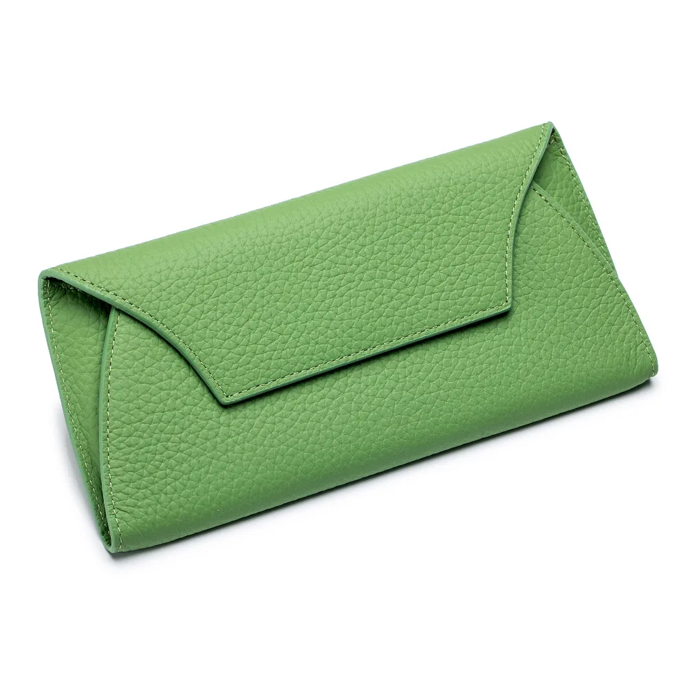 Pochette lunga in vera pelle borse a portafoglio donna portamonete semplice portamonete portachiavi custodia per rossetto custodia per telefono per