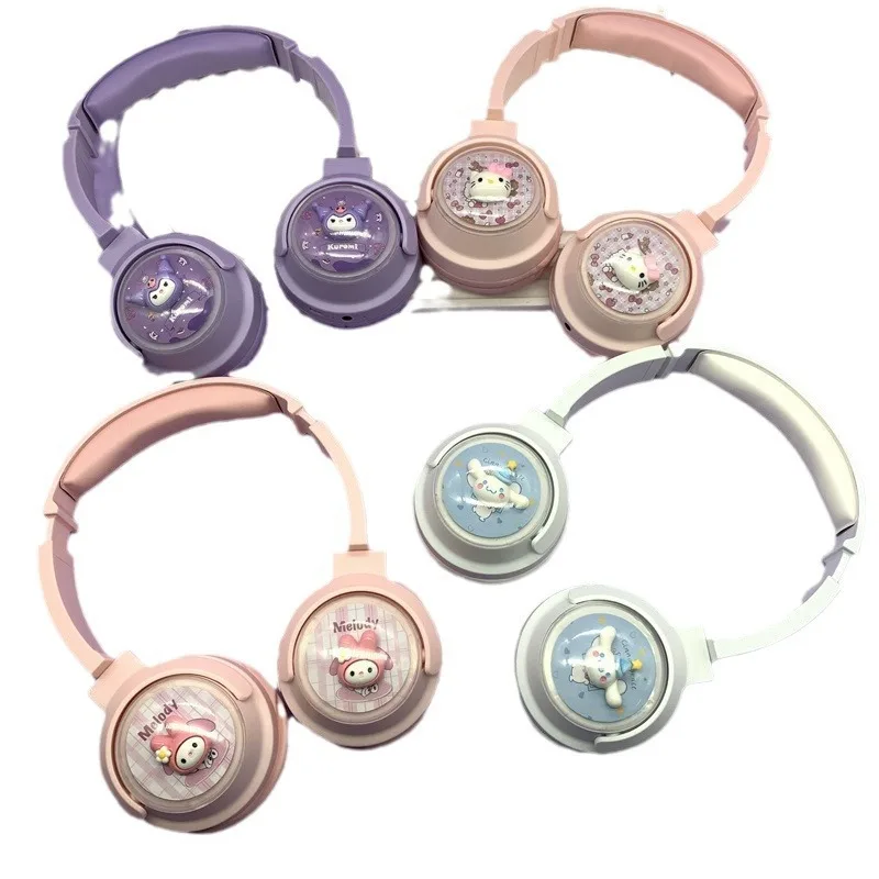 Miniso Sanrio headphones cartoon headset super long standby battery life stereo music Bluetooth headset