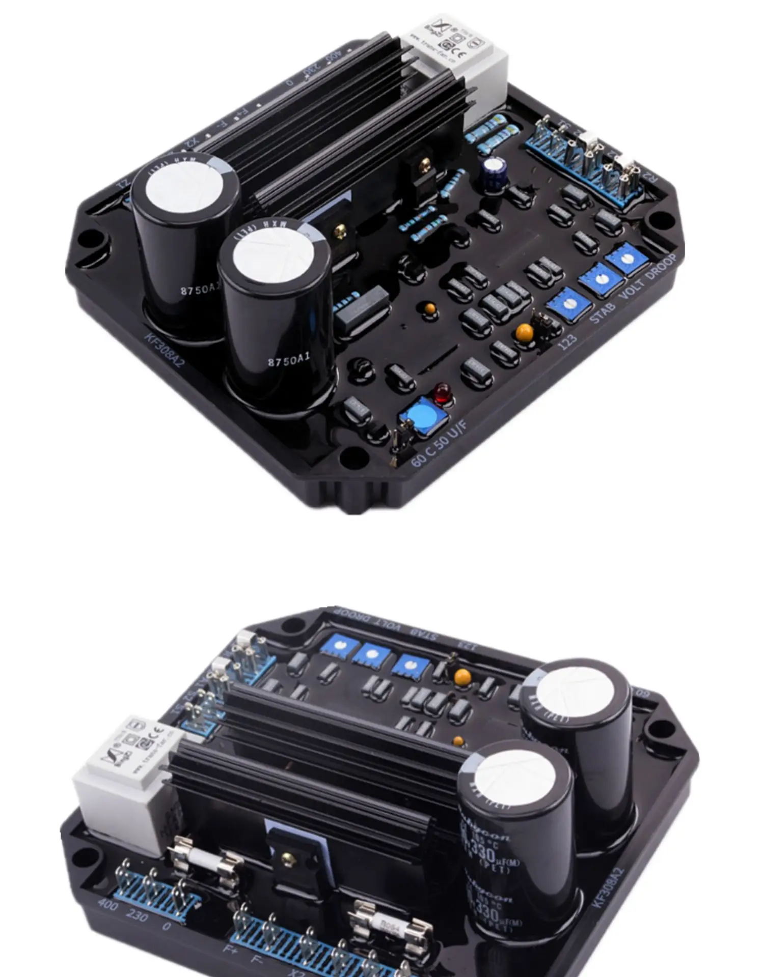 Regulador de voltaje automático del generador marino KF308A KF308A2, regulador de voltaje de la unidad sin escobillas Kangfu AVR