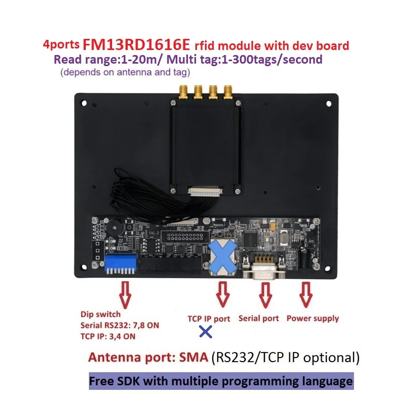 Module RFID UHF FM13RD1616E, lecture Stable longue portée, forte Anti-interférence, Identification multi-étiquettes rapide