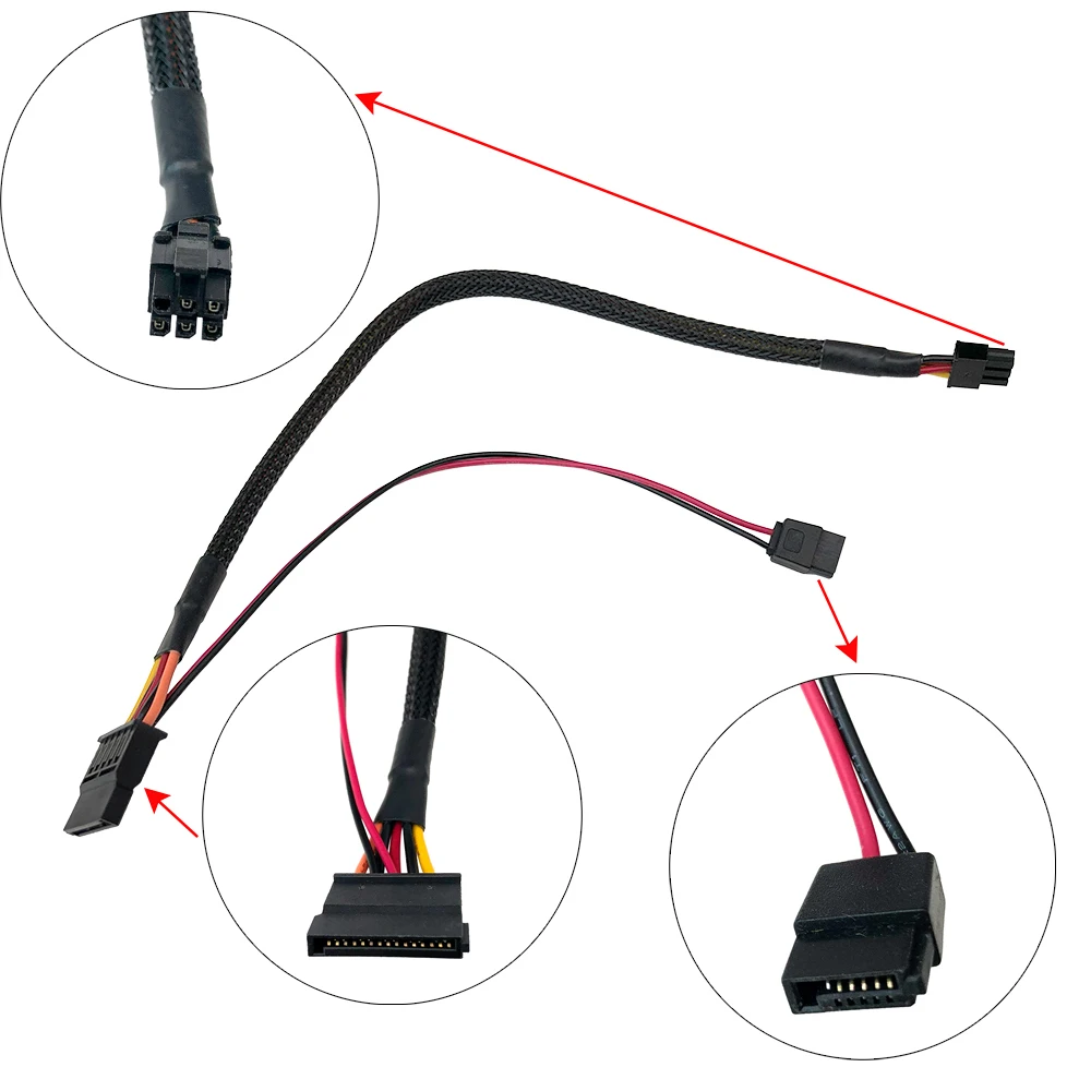 For Dell Slim ECS1250 DS1265 Pro Slim QCS1250 QCS1255 Pro Tower QCT1250 QCT1255 Tower ECT1250 Small 6 Pin Hard Disk Power Cable