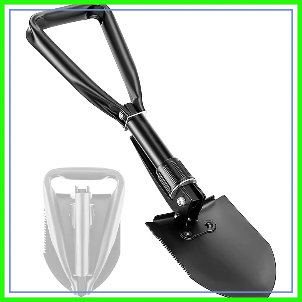 

18.5" Lightweight Folding Camping Shovel, High Carbon Steel Digging Tool for Outdoor Hiking Garden Emergency
