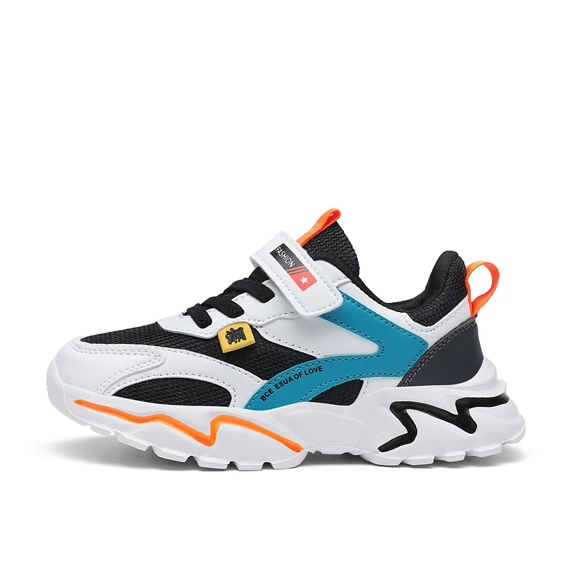 Kinder Turnschuhe Sportschuhe für Jungen Mode Leder Kinder Atmungsaktive Mesh Komfort Schuhe Casual Walking Outdoor Laufschuhe – Detail 13