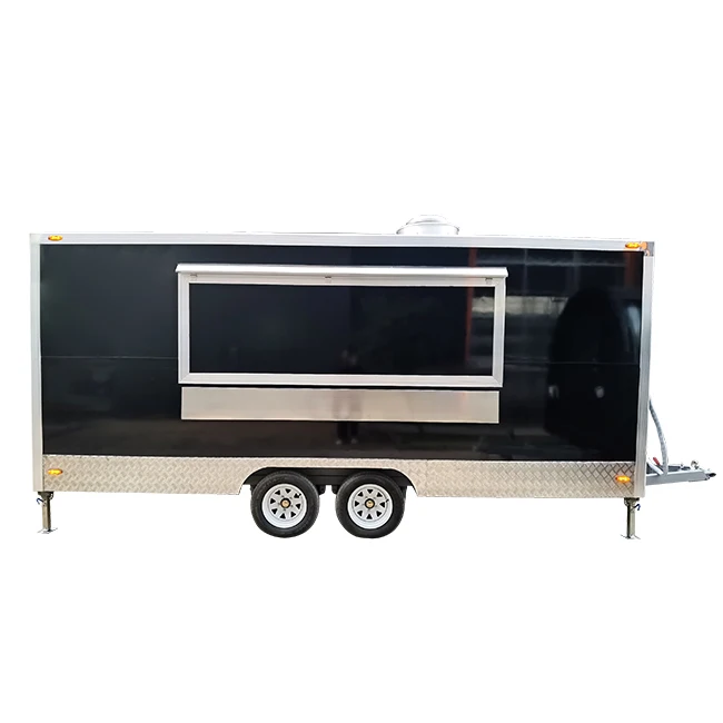 Square Model Business Food Trailer Hot Dog Cart for Sale Food Truck Truck for Sale Small Food  Truck