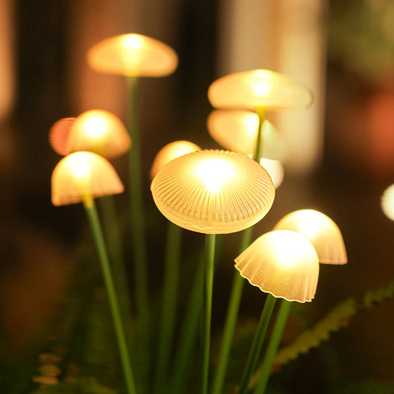 Solar Mushroom Light Outdoor Waterproof Intelligent Solar Garden Light for Villa Garden Courtyard Park Decoration Lamp