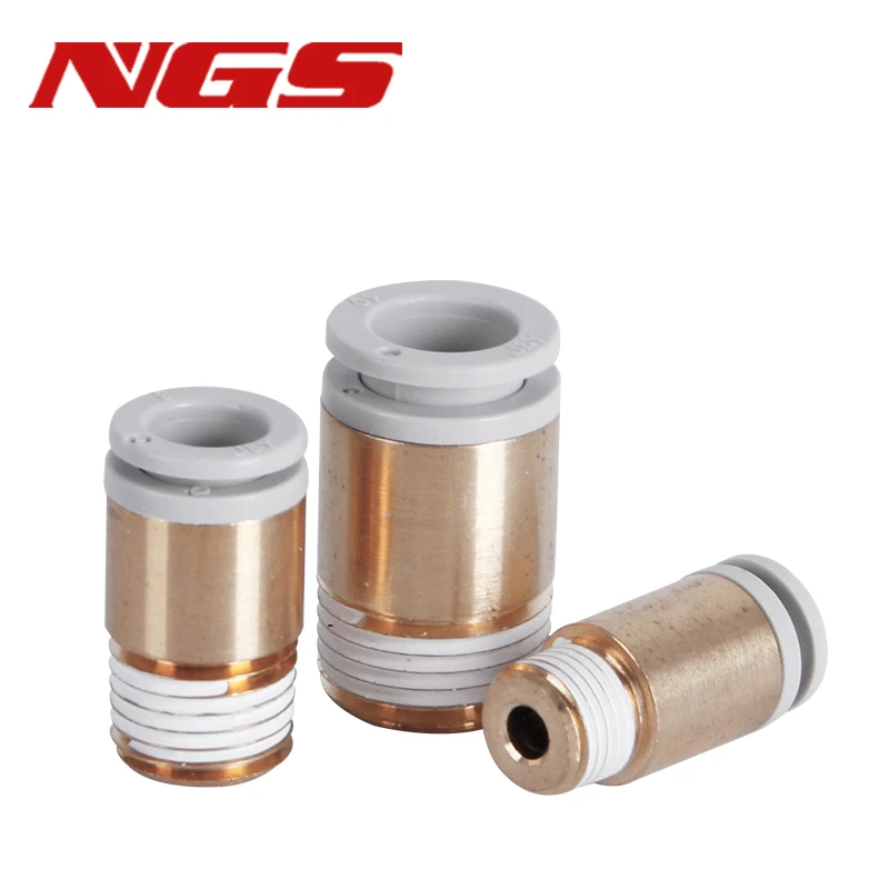 Pneumatic Air Pipe Connector KQ2S Series KQ2S04/06/08/10/12/16-M5/M6/01/02/03/04 Thread Straight Quick Fitting