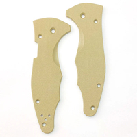 3 Colors G10 Material Custom Grip Handle Scales For Genuine Spyderco Yojimbo2 C85 Knife Transparent DIY Make Accessories Parts