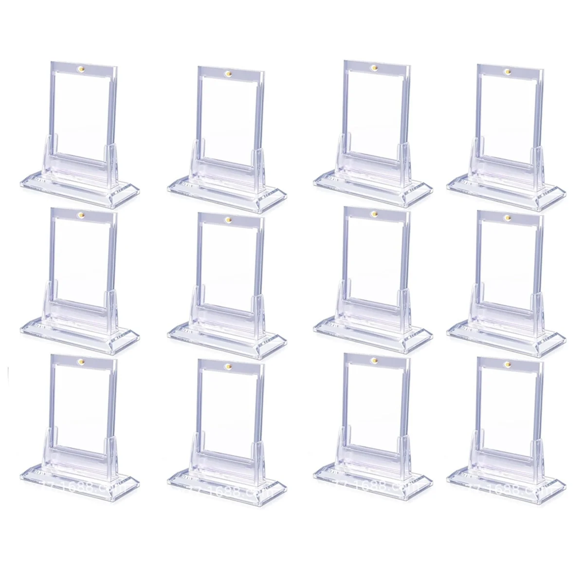 12 Count Magnetic Card Holders for Trading Cards, 35PT Acrylic Baseball Card Holders with Card Stands for Sports Cards