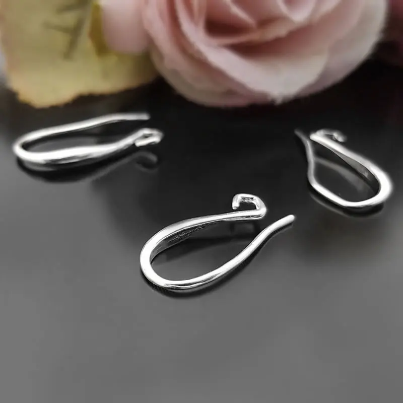 10PCS Height 18MM High Quality Champagne Gold Color Silver Color Brass Earring Hooks Diy Jewelry Earrings Findings Accessories